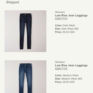 Abercrombie size 26s jeans